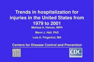 Trends in hospitalization for injuries in the United States from 1979 to 2001