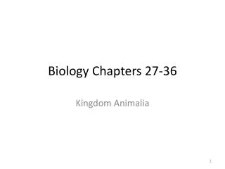 Biology Chapters 27-36