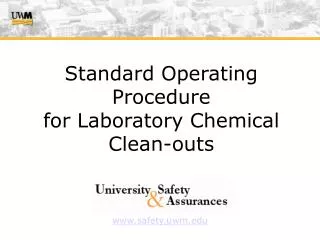 Standard Operating Procedure for Laboratory Chemical Clean-outs