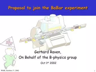 Proposal to join the BaBar experiment