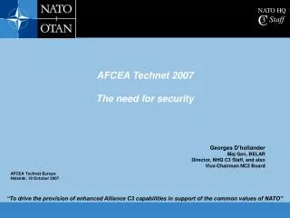 AFCEA Technet 2007 The need for security