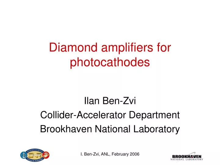 diamond amplifiers for photocathodes