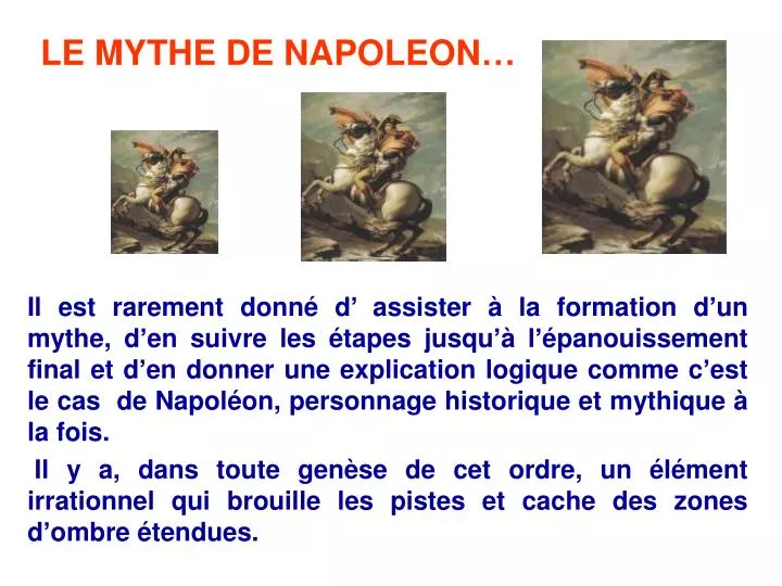 le mythe de napoleon