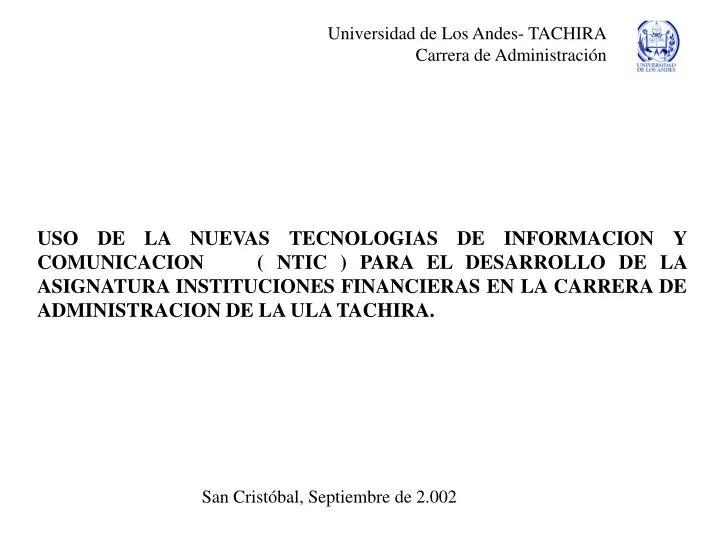 universidad de los andes tachira carrera de administraci n