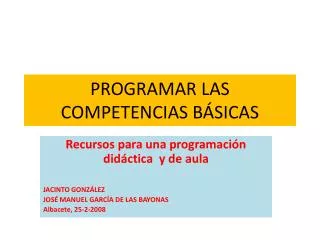 programar las competencias b sicas