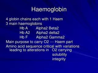 Haemoglobin