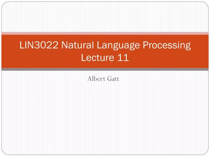 lin3022 natural language processing lecture 11