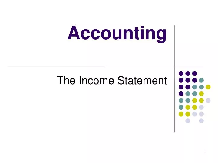 the income statement