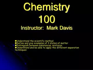 Chemistry 100