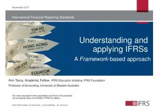 Understanding and applying IFRSs