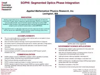 SOPHI CSiC mirror segments