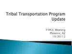 Update on Tribal Transportation Program Funding Formula and Set-Aside Allocations - slide 1