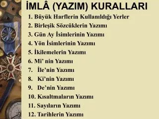 ml yazim kurallari
