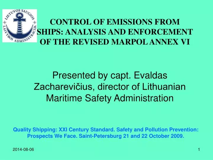 control of emissions from ships analysis and enforcement of the revised marpol annex vi