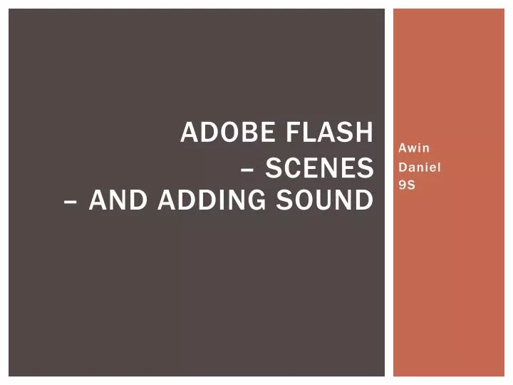 adobe flash scenes and adding sound