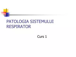 patologia sistemului respirator