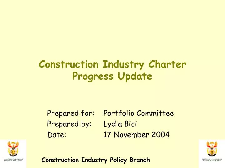 construction industry charter progress update