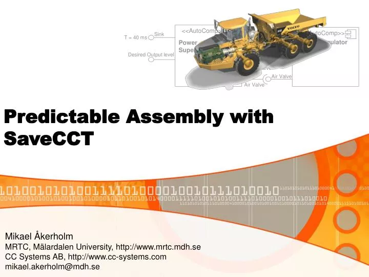 predictable assembly with savecct