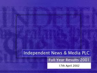 Full Year Results 2001