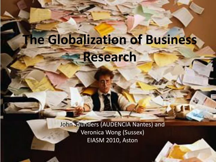 the globalization of business research
