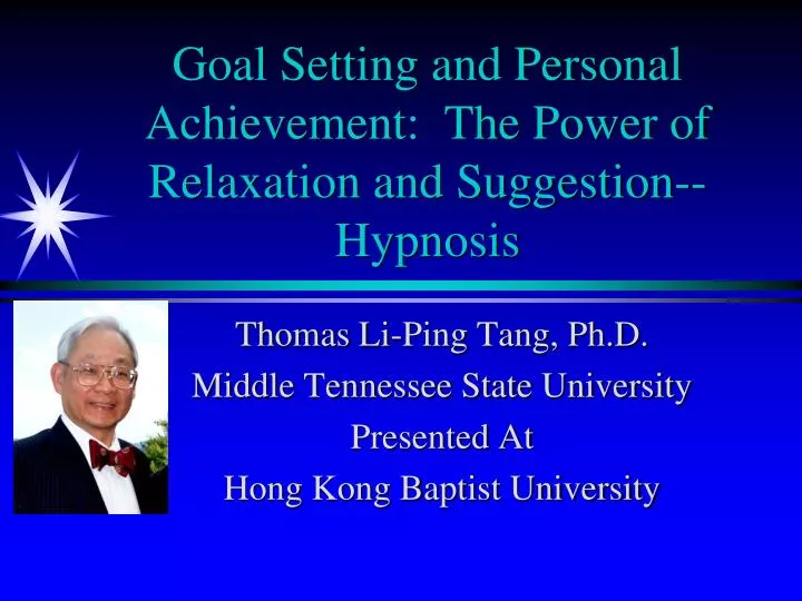 goal setting and personal achievement the power of relaxation and suggestion hypnosis