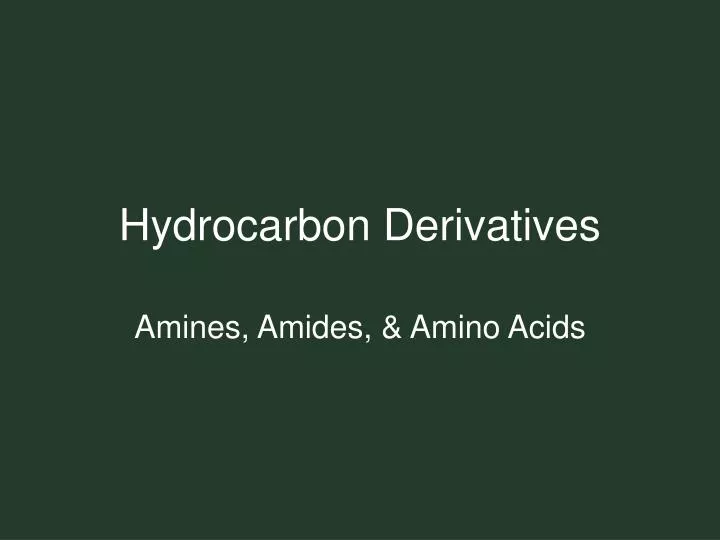 amines amides amino acids