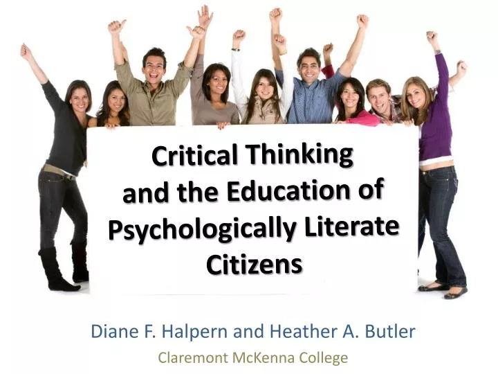 critical thinking and the education of psychologically literate citizens