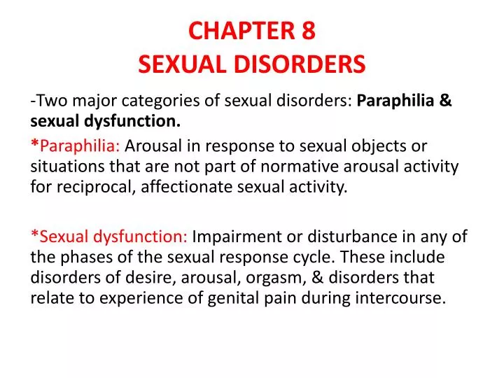 chapter 8 sexual disorders