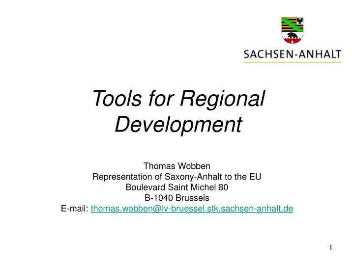 tools for regional development