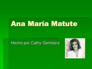 ana mar a matute