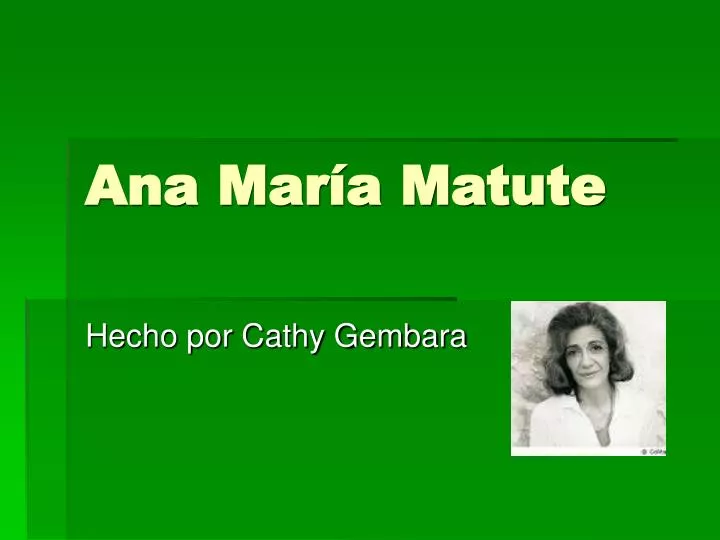 ana mar a matute