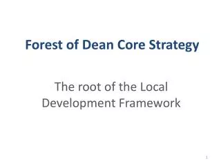 Forest of Dean Core Strategy