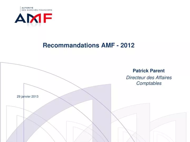 recommandations amf 2012