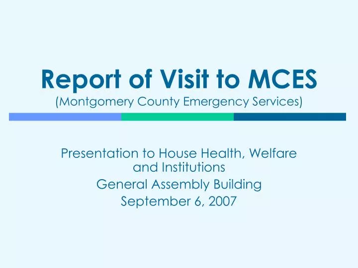 report of visit to mces montgomery county emergency services