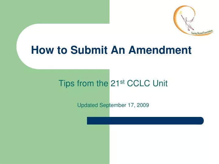 how to submit an amendment