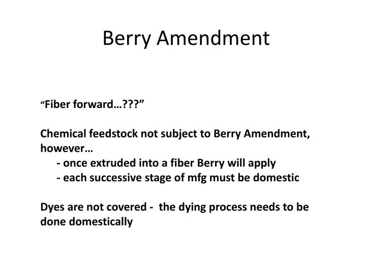 berry amendment