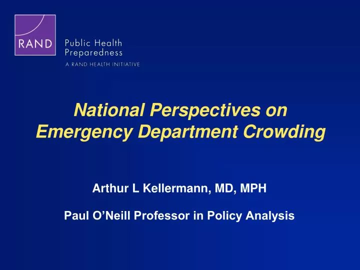 national perspectives on emergency department crowding