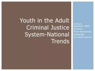 Youth in the Adult Criminal Justice System-National Trends