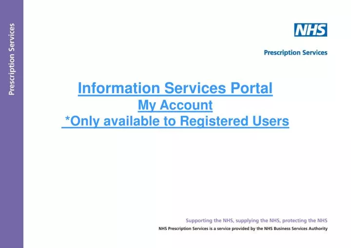 information services portal my account only available to registered users