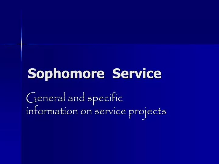 sophomore service