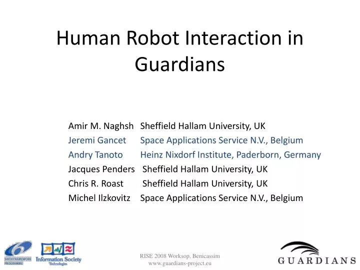 human robot interaction in guardians