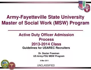 Army-Fayetteville State University Master of Social Work (MSW) Program
