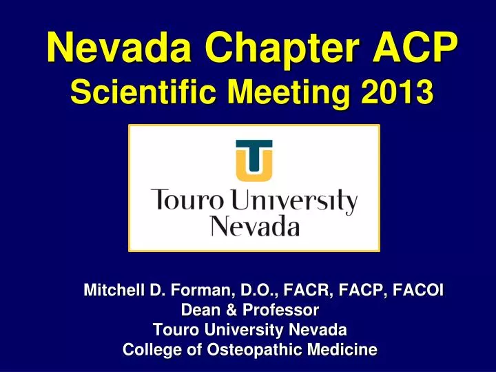 nevada chapter acp scientific meeting 2013