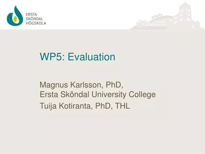 wp5 evaluation