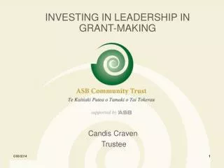 INVESTING IN LEADERSHIP IN GRANT-MAKING