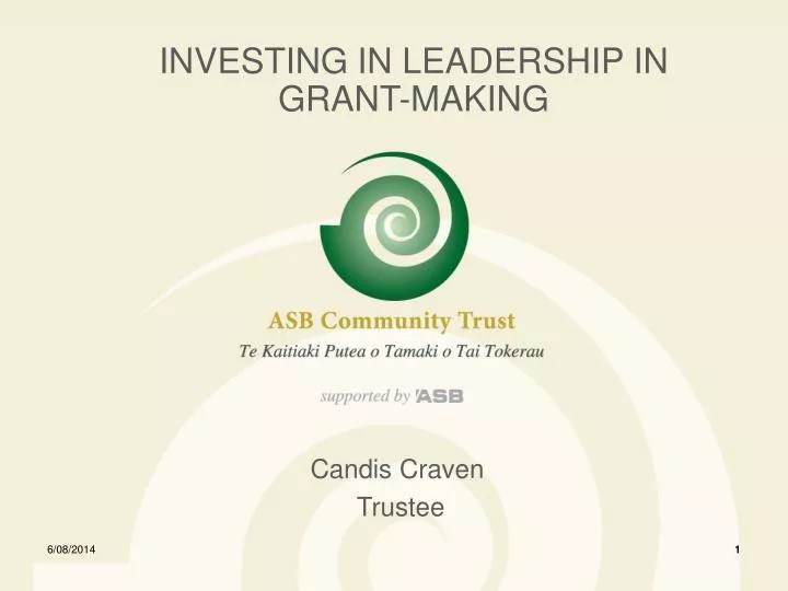 investing in leadership in grant making