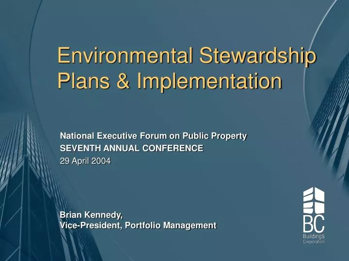 environmental stewardship plans implementation