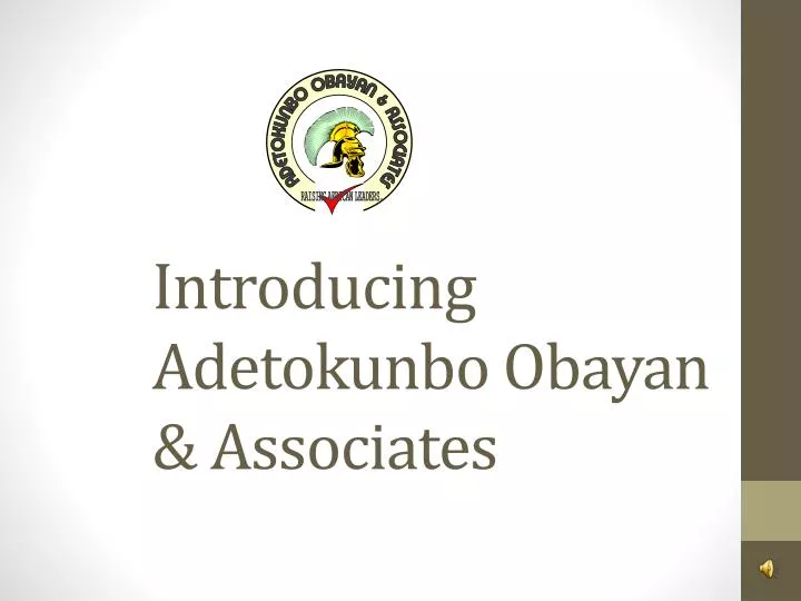 introducing adetokunbo obayan associates