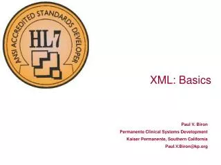 XML: Basics