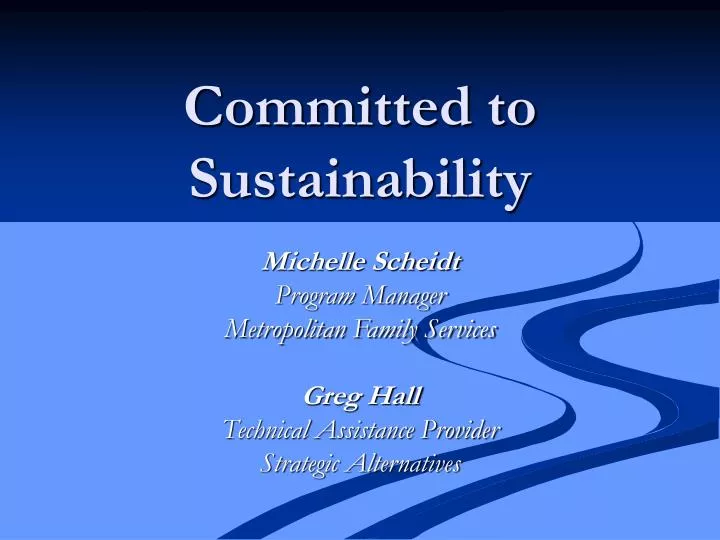committed to sustainability